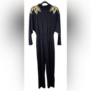 Rothschild San Francisco Vintage 80’s/90’s Black One Piece Jumpsuit